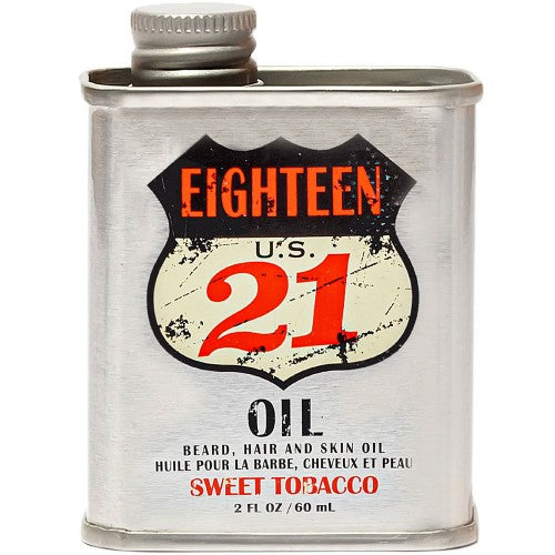 18.21 Beard Hair And Skin Oil Sweet Tobacco 2oz