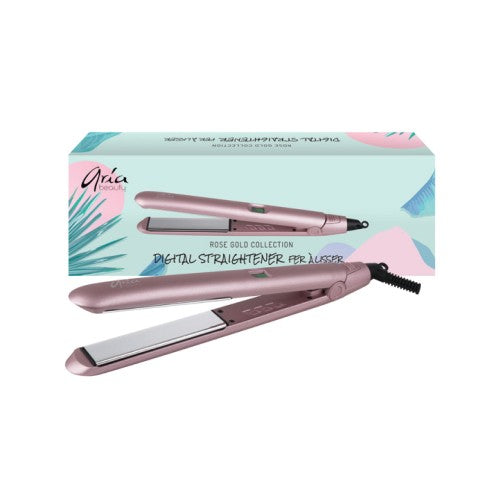 Aria Beauty Rose Gold Digital Straightener