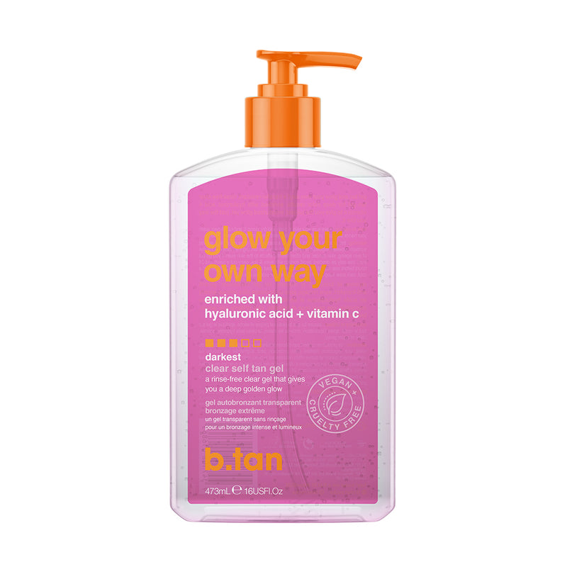 b.tan - glow your own way clear self tan gel (16oz)