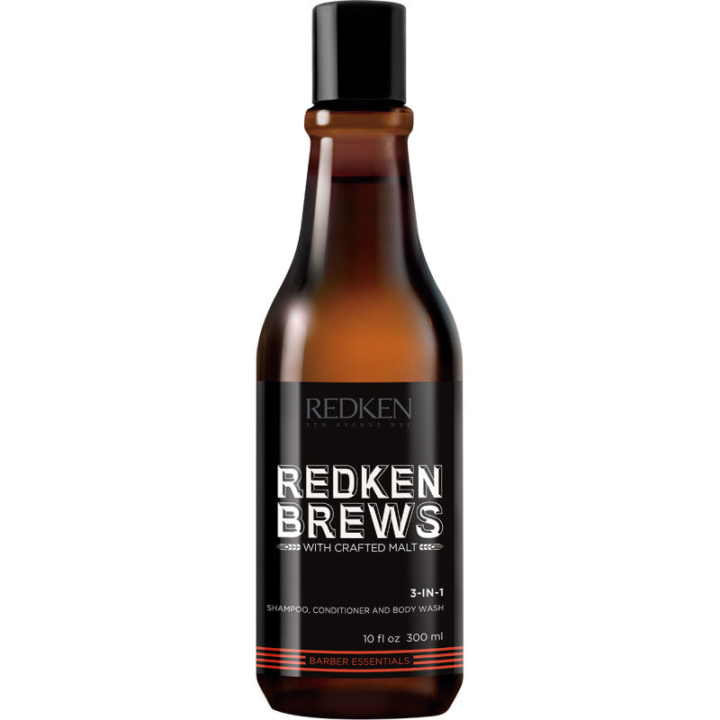 Redken Brews 3-In-1 Shampoo Conditioner Wash 300ml